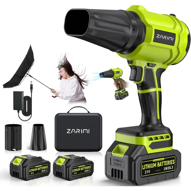 YUQUESEN Cordless Turbo Leaf Blower – Bright Green